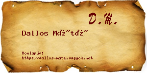 Dallos Máté névjegykártya